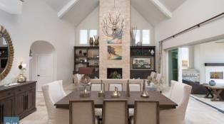Dining area of a Phillips Creek Ranch home located in Frisco Tx